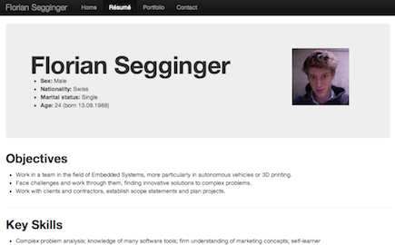 Screenshot of FlorianSegginger.ch